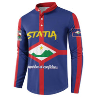 Personalised Statia Button Sweatshirt Sint Eustatius Coat Of Arms