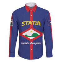 Personalised Statia Family Matching Short Sleeve Bodycon Dress and Hawaiian Shirt Sint Eustatius Coat Of Arms