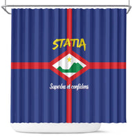 Statia Shower Curtain Sint Eustatius Coat Of Arms - Wonder Print Shop