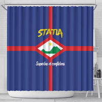 Statia Shower Curtain Sint Eustatius Coat Of Arms - Wonder Print Shop