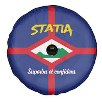 Statia Spare Tire Cover Sint Eustatius Coat Of Arms - Wonder Print Shop
