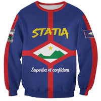 Personalised Statia Sweatshirt Sint Eustatius Coat Of Arms - Wonder Print Shop