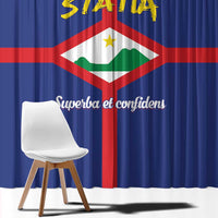 Statia Window Curtain Sint Eustatius Coat Of Arms - Wonder Print Shop