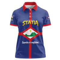 Personalised Statia Women Polo Shirt Sint Eustatius Coat Of Arms - Wonder Print Shop