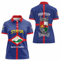 Personalised Statia Women Polo Shirt Sint Eustatius Coat Of Arms - Wonder Print Shop