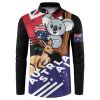 Personalised Australia Kangaroo Koala Together Button Sweatshirt Special Edition