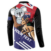 Personalised Australia Kangaroo Koala Together Button Sweatshirt Special Edition