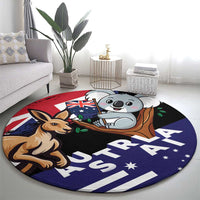 Australia Kangaroo Koala Together Round Carpet Special Edition - Wonder Print Shop