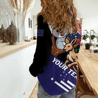 Personalised Australia Kangaroo Koala Together Women Casual Shirt Special Edition - Wonder Print Shop
