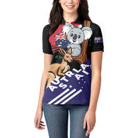 Personalised Australia Kangaroo Koala Together Women Polo Shirt Special Edition - Wonder Print Shop