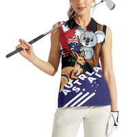 Personalised Australia Kangaroo Koala Together Women Sleeveless Polo Shirt Special Edition - Wonder Print Shop