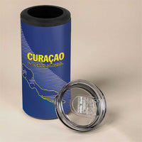 Custom Curacao Football 4 in 1 Can Cooler Tumbler La Familia Azul Go Champion
