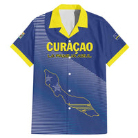 Custom Curacao Football Family Matching Mermaid Dress and Hawaiian Shirt La Familia Azul Go Champion