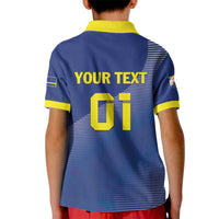 Custom Curacao Football Kid Polo Shirt La Familia Azul Go Champion