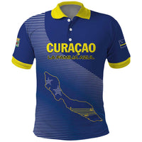 Custom Curacao Football Polo Shirt La Familia Azul Go Champion