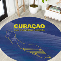 Curacao Football Round Carpet La Familia Azul Go Champion