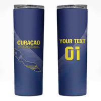 Custom Curacao Football Skinny Tumbler La Familia Azul Go Champion