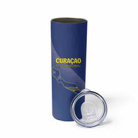 Custom Curacao Football Skinny Tumbler La Familia Azul Go Champion