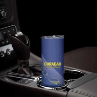Custom Curacao Football Skinny Tumbler La Familia Azul Go Champion