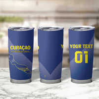Custom Curacao Football Tumbler Cup La Familia Azul Go Champion