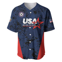 Custom USA Soccer Team Baseball Jersey Born To Win