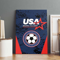 USA Soccer Team Canvas Wall Art Born To Win
