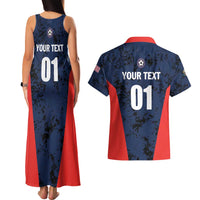 Custom USA Soccer Team Couples Matching Tank Maxi Dress and Hawaiian Shirt Born To Win