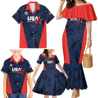 Custom USA Soccer Team Family Matching Mermaid Dress and Hawaiian Shirt Born To Win