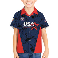 Custom USA Soccer Team Family Matching Short Sleeve Bodycon Dress and Hawaiian Shirt Born To Win