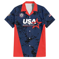 Custom USA Soccer Team Family Matching Tank Maxi Dress and Hawaiian Shirt Born To Win