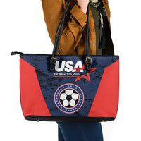 USA Soccer Team Leather Tote Bag Born To Win