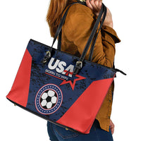 USA Soccer Team Leather Tote Bag Born To Win