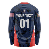Custom USA Soccer Team Long Sleeve Shirt Born To Win