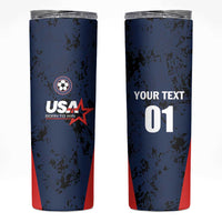 Custom USA Soccer Team Skinny Tumbler Born To Win
