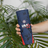 Custom USA Soccer Team Skinny Tumbler Born To Win