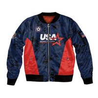 Custom USA Soccer Team Sleeve Zip Bomber Jacket Born To Win