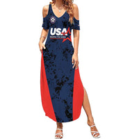 Custom USA Soccer Team Summer Maxi Dress Born To Win