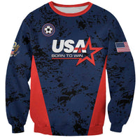 Custom USA Soccer Team Sweatshirt Born To Win