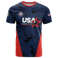 Custom USA Soccer Team T Shirt Born To Win
