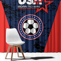 USA Soccer Team Window Curtain Born To Win