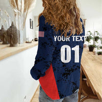 Custom USA Soccer Team Women Casual Shirt Born To Win
