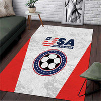 USA Soccer Team Area Rug Red All Over