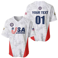 Custom USA Soccer Team Baseball Jersey Red All Over