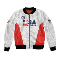 Custom USA Soccer Team Bomber Jacket Red All Over