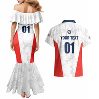 Custom USA Soccer Team Couples Matching Mermaid Dress and Hawaiian Shirt Red All Over