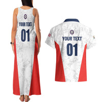 Custom USA Soccer Team Couples Matching Tank Maxi Dress and Hawaiian Shirt Red All Over