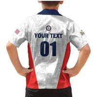 Custom USA Soccer Team Family Matching Mermaid Dress and Hawaiian Shirt Red All Over