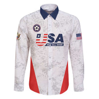 Custom USA Soccer Team Family Matching Puletasi and Hawaiian Shirt Red All Over