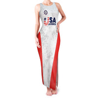 Custom USA Soccer Team Family Matching Tank Maxi Dress and Hawaiian Shirt Red All Over