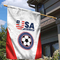USA Soccer Team Garden Flag Red All Over